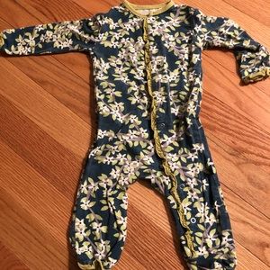 Kickee pants floral one piece 3-6 months